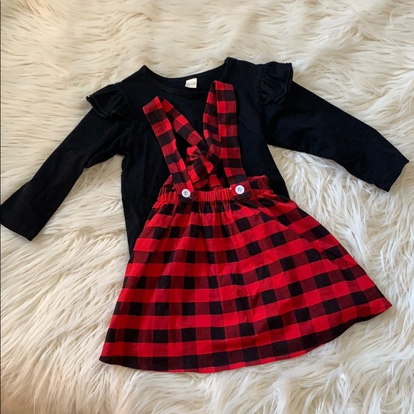 Other - Plaid Overall Skirt Set - Toddler 4-5T